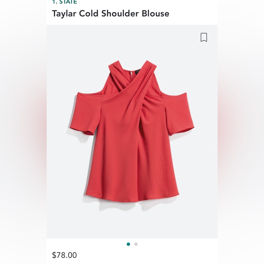Coral Cold Shoulder Blouse